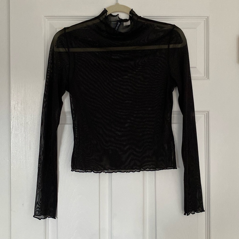 Mesh black long sleeve
